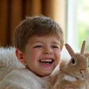 Ben & Louis G. happy with their adopted bunny